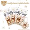 3 Pack Bear Baby Shower Tablecloths Gender Reveal Table Covers Rectangle Plastic Table Cloths for Bear Baby Shower Gender Reveal Party Decorations, 54 x 108 Inch
